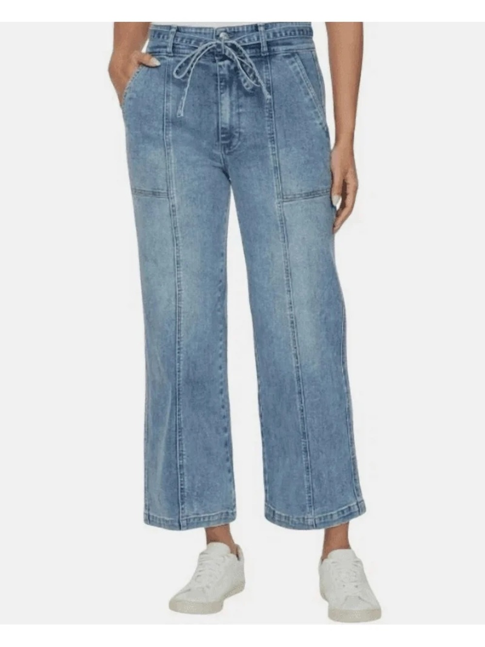 Hudson Blue Wide Leg Belted Jeans 12/32